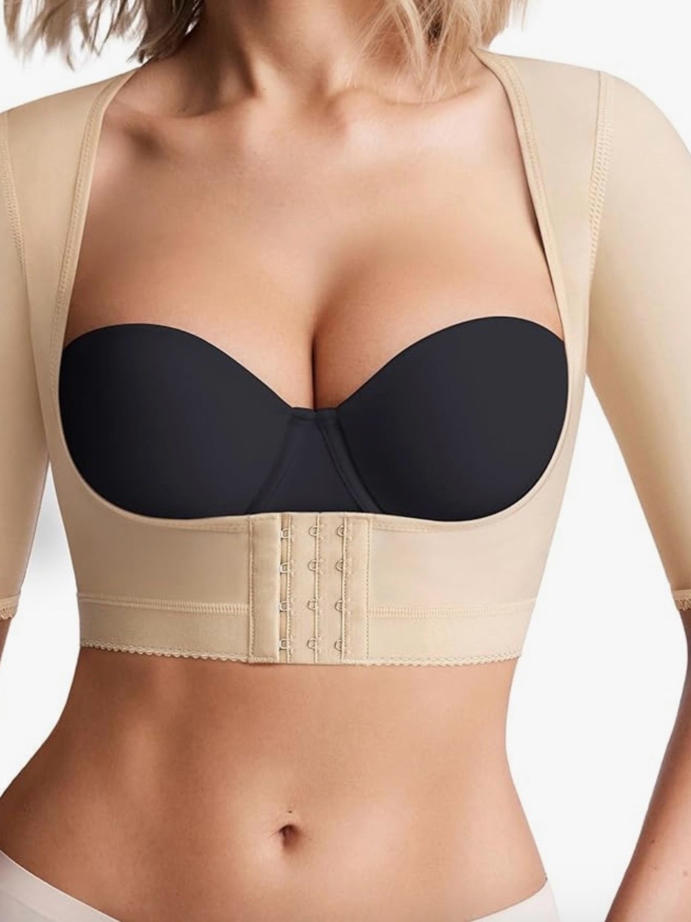 Longline Beige Arm Shaper Posture Bra - Sculpting Women’s Shapewear